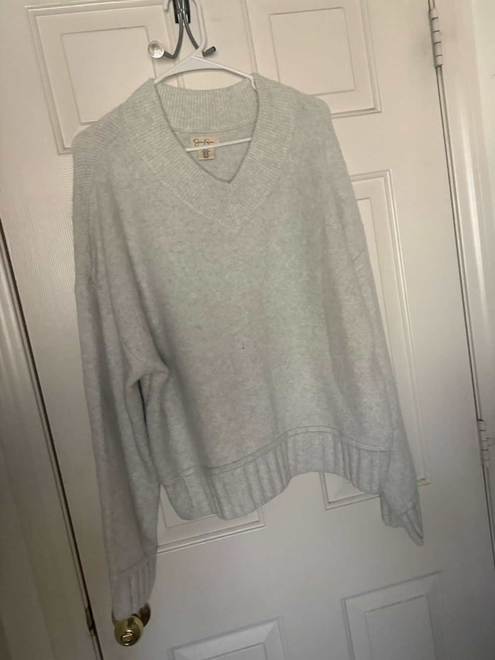 Jessica Simpson Light Gray V-Neck Sweater